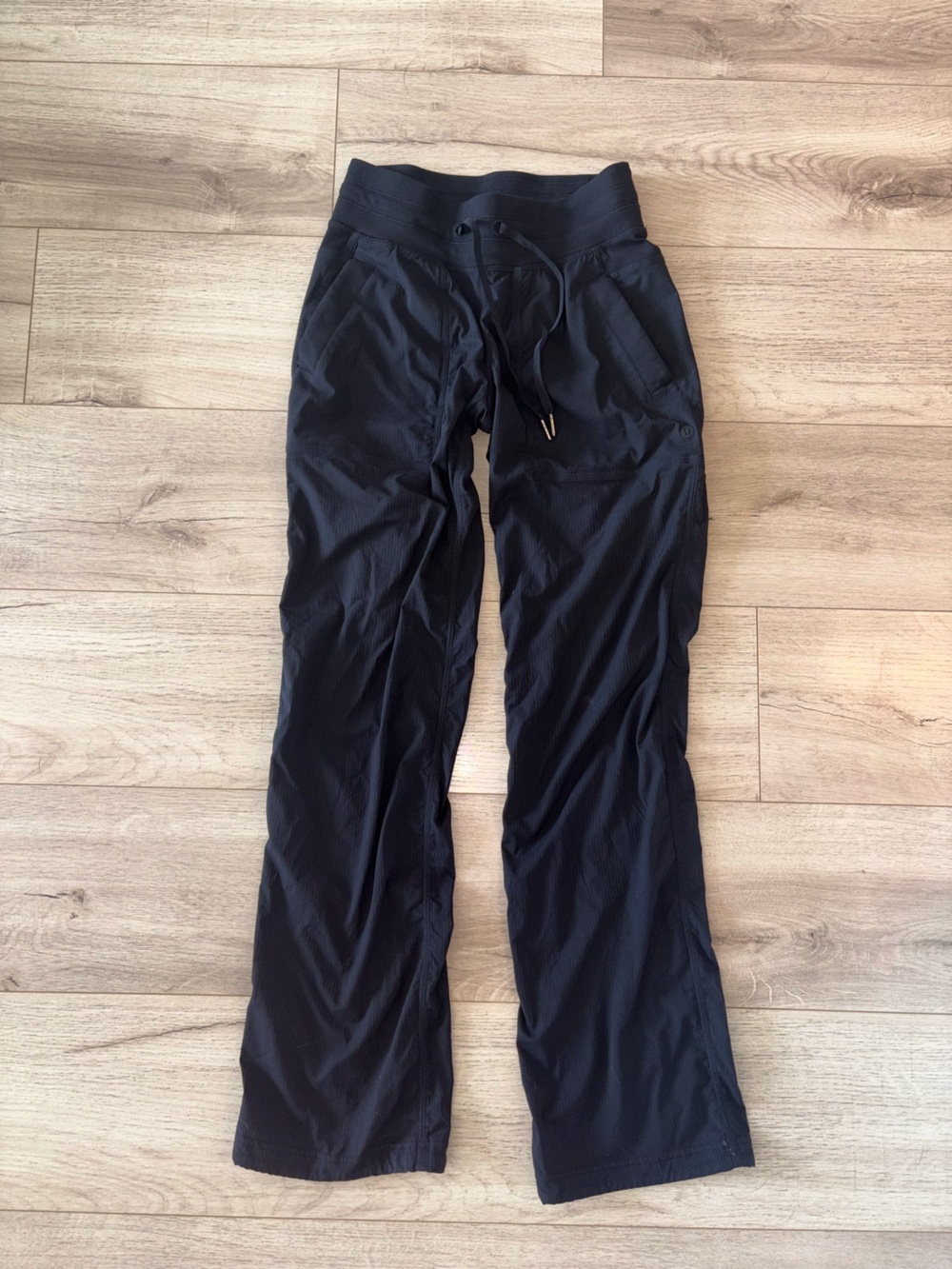 lululemon athletica Black Boot-Cut Drawstring Pants